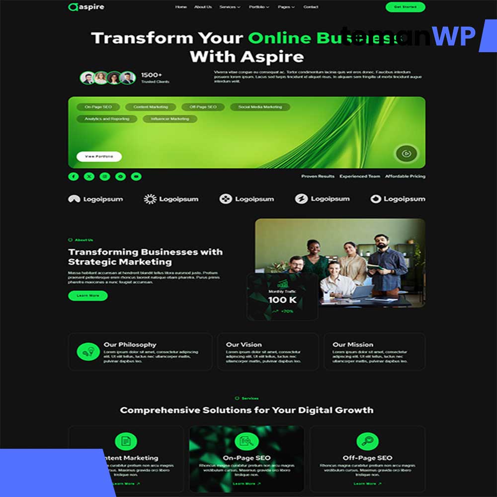 Aspire - SEO & Digital Marketing Elementor Template Kit
