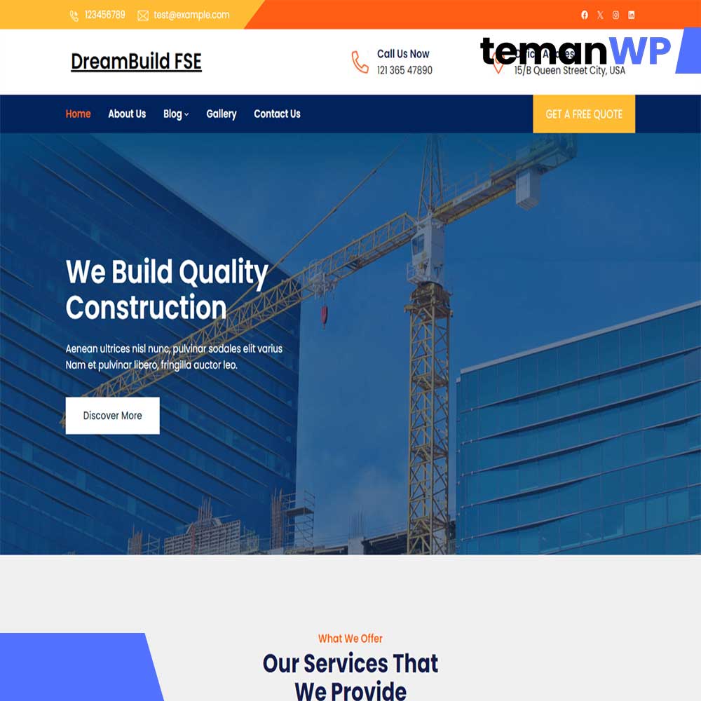 Dreambuild FSE.1.0 - Theme WordPress