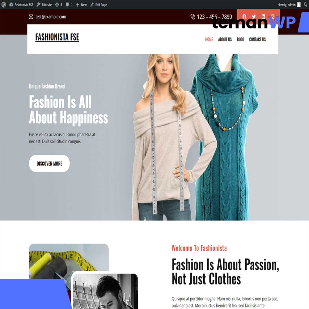 Fashionista FSE.1.1 – Theme WordPress