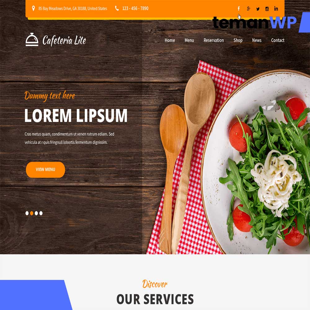 Cafeteria Lite.1.3 - Theme WordPress