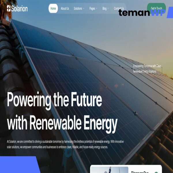Solarion - Solar & Green Renewable Energy Elementor Template Kit