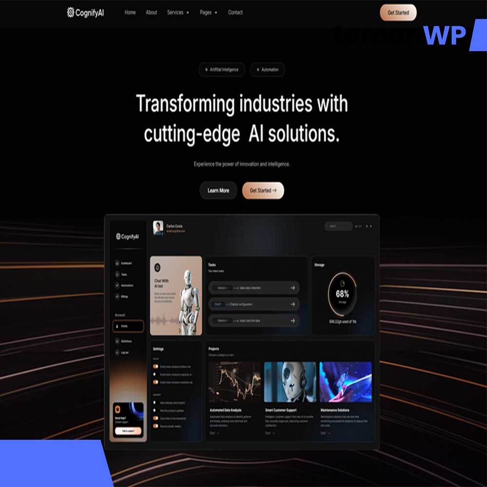 CognifyAI - AI Saas & Digital Company Elementor Pro Template Kit