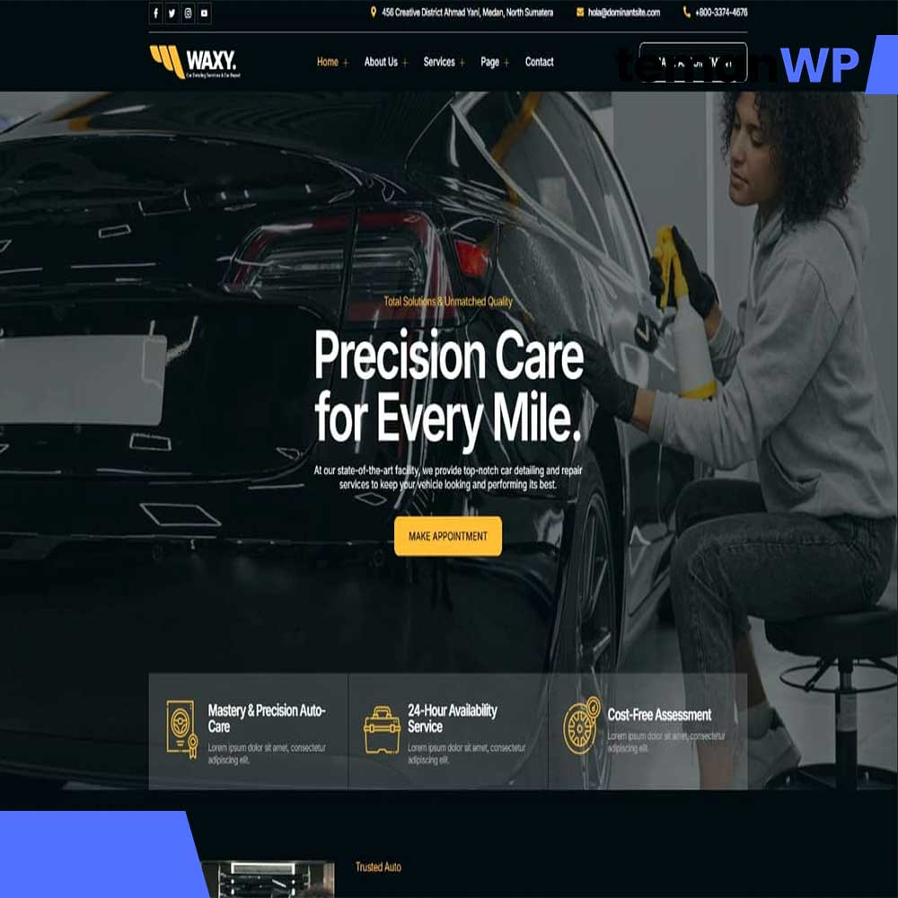 Waxy - Car Detailing Service & Car Repair Elementor Template Kit