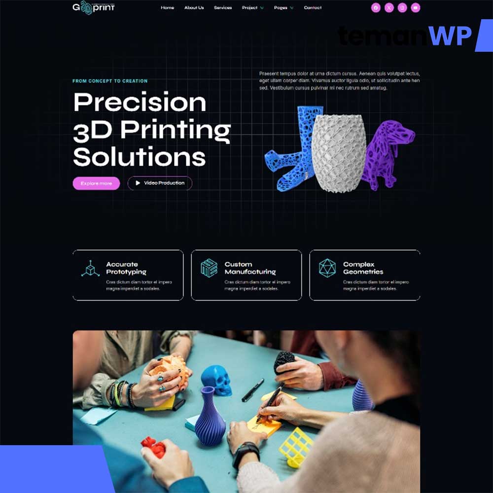 G3DPrint - 3D Printing & Manufacturing Elementor Template Kit