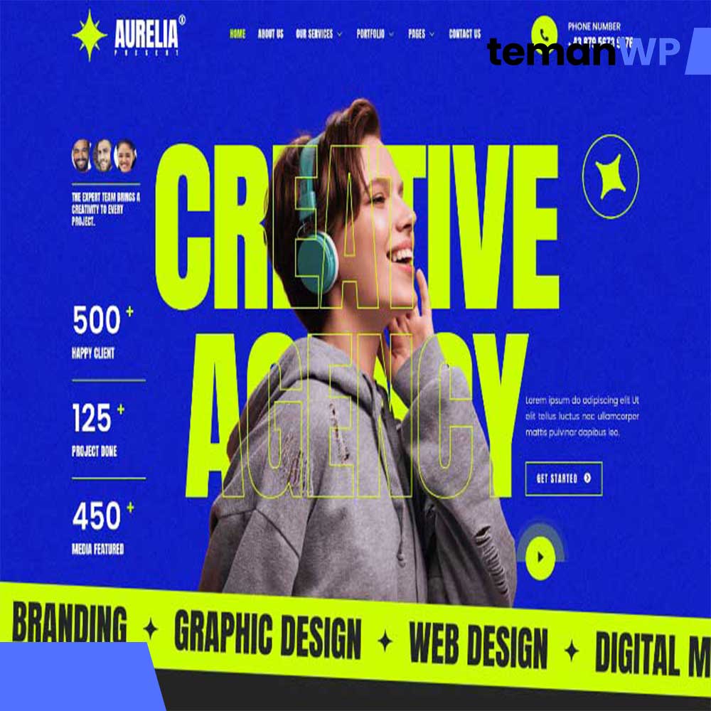 Aurelia - Creative Agency Elementor Template Kit