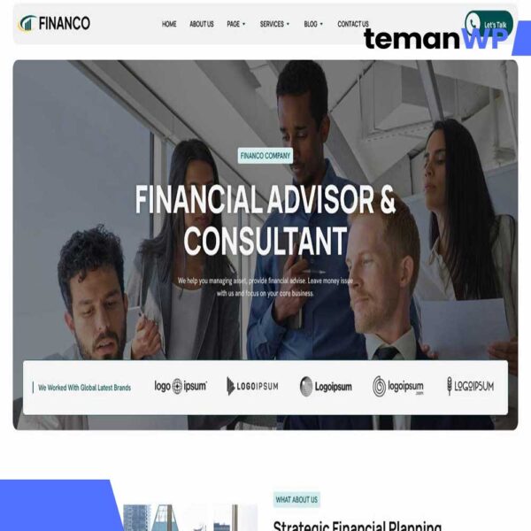 Financo - Financial Advisor & Consultant Elementor Template Kit