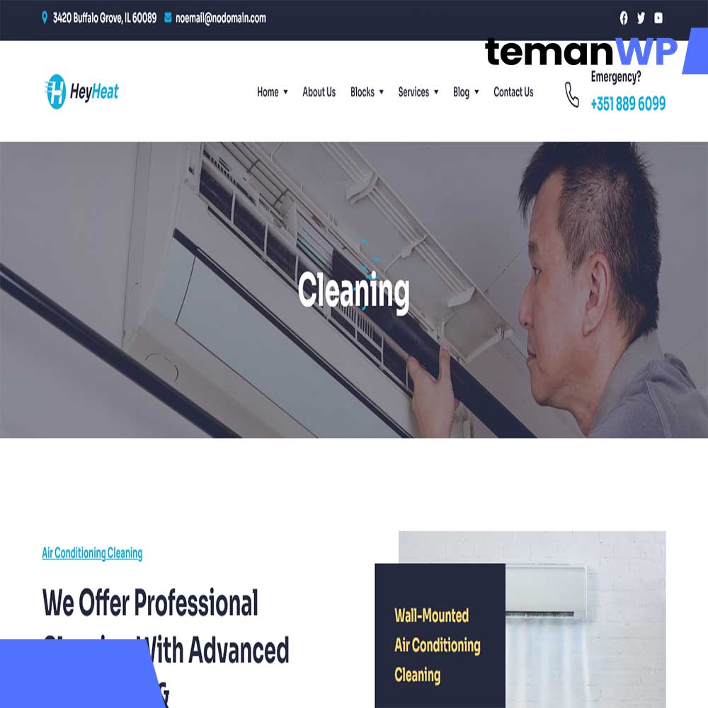 HeyHeat - Air Conditioning Services Elementor Pro Template Kit