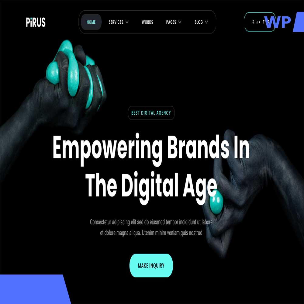PIRUS – Dark Digital Agency Elementor Template Kit