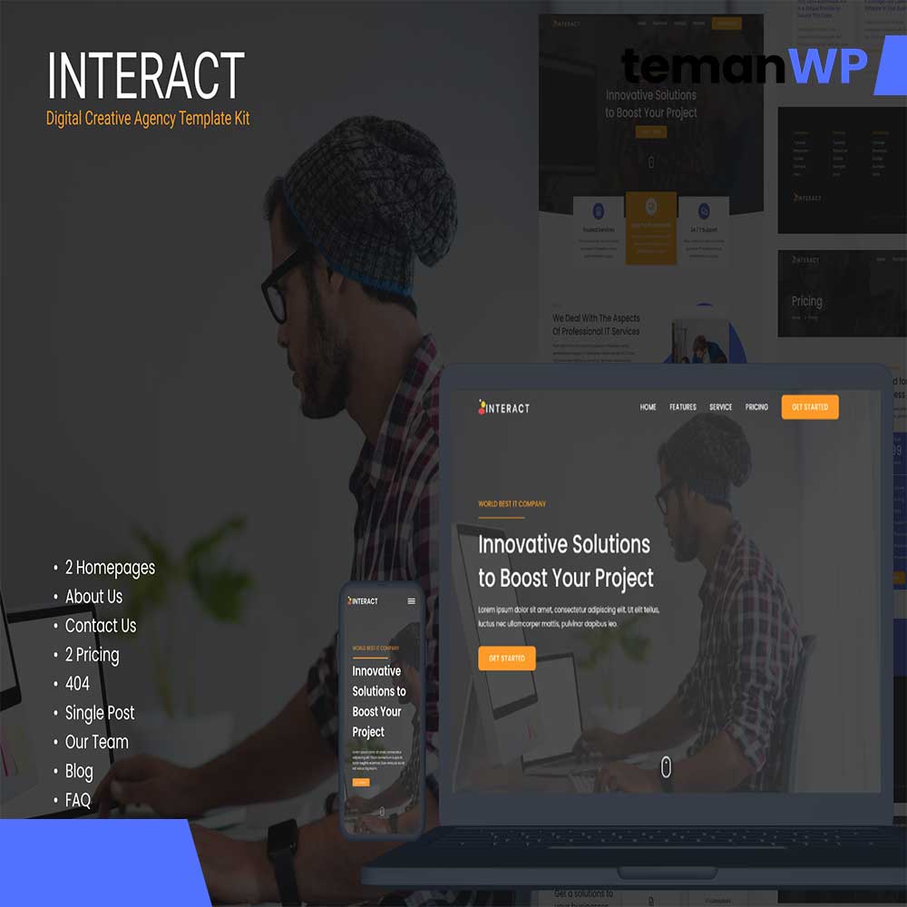 Interact - Digital Agency Elementor Template Kit