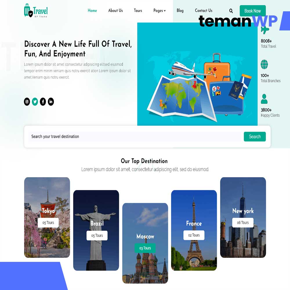 Alpha Travel Vacations - Theme WordPress