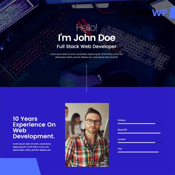 Indev - Portfolio Elementor Template Kit For Developer