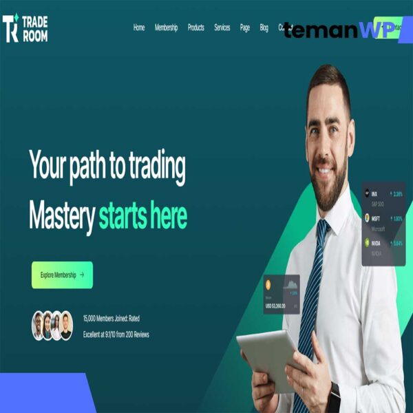 Traderoom - Online trading courses Elementor Template Kit