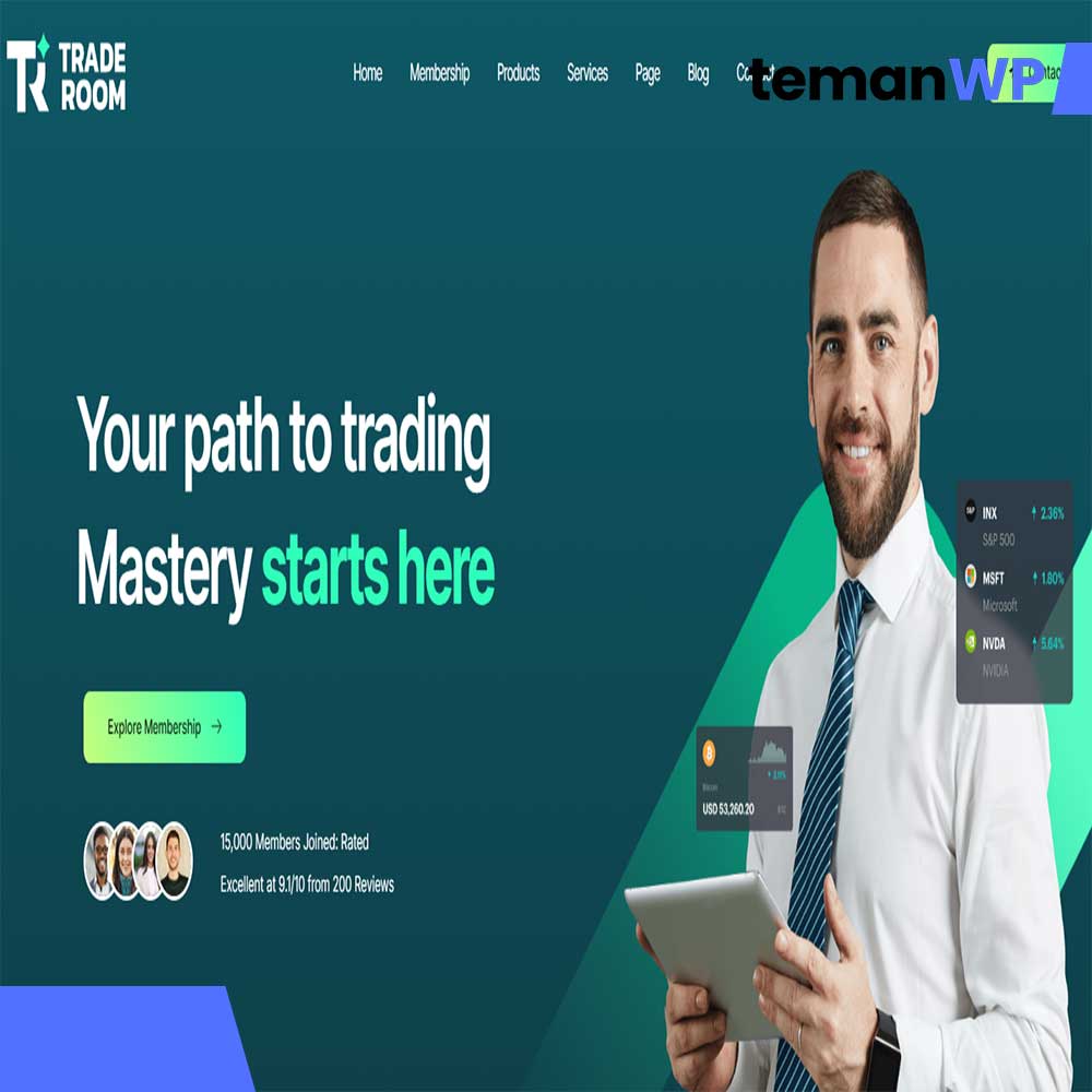 Traderoom - Online trading courses Elementor Template Kit
