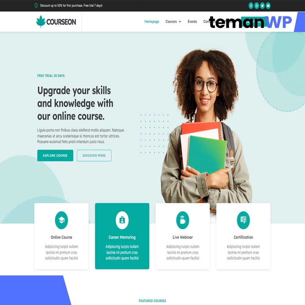 CourseOn - Online Course & Education Elementor Pro Template Kit