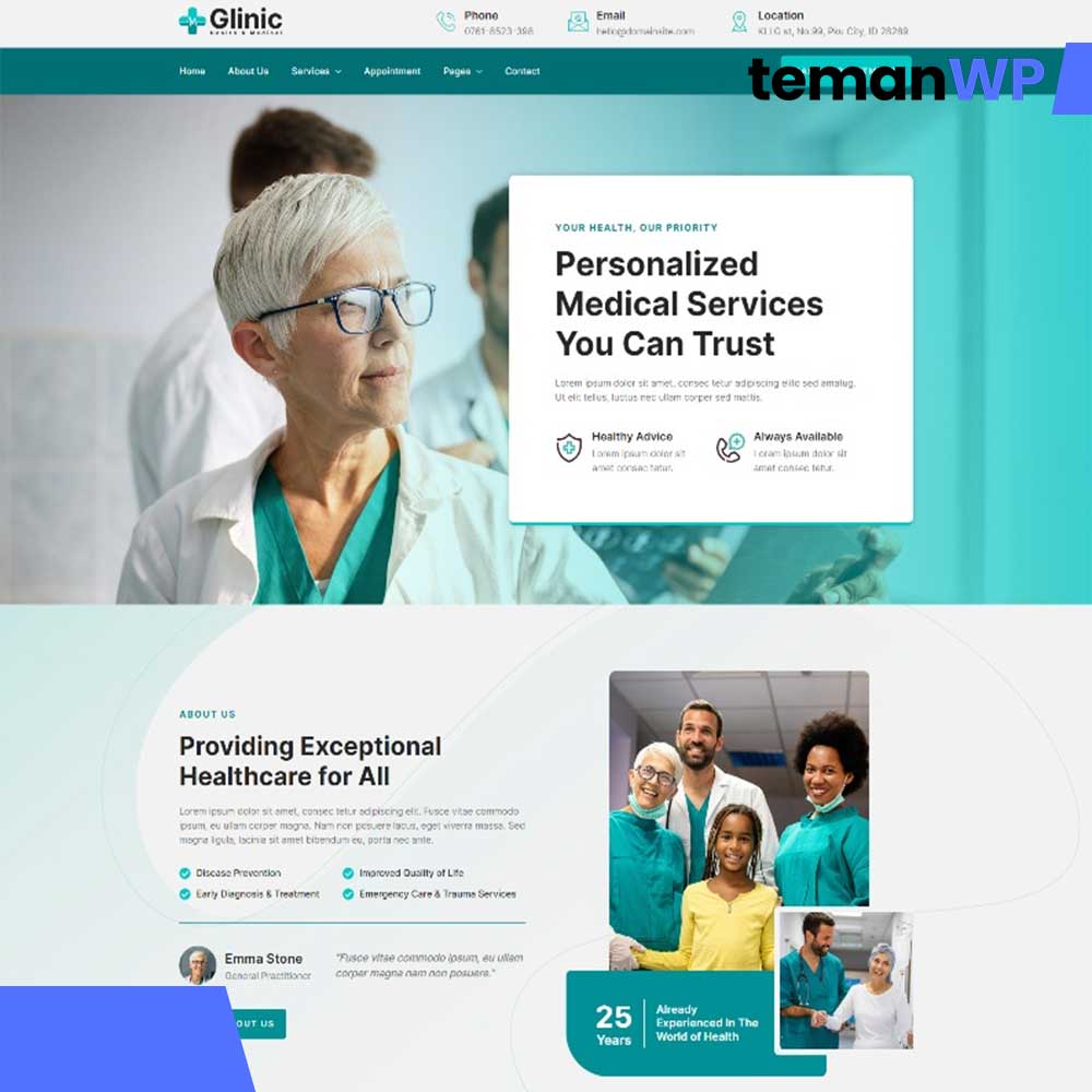 Glinic - Health & Medical Elementor Template Kit