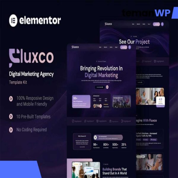 Fluxco - Digital Marketing Agency Elementor Template Kit