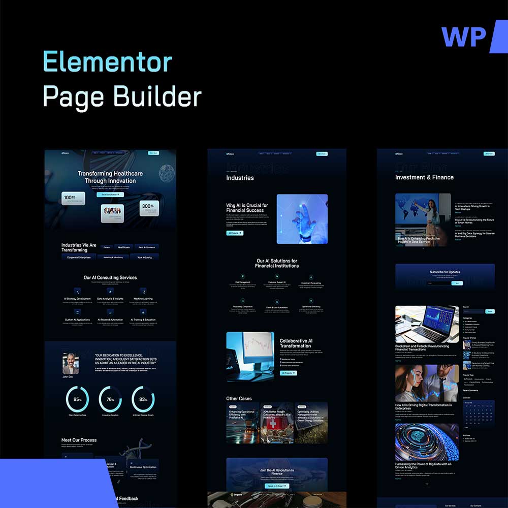 AiNexa – AI Agency Elementor Pro Template Kit