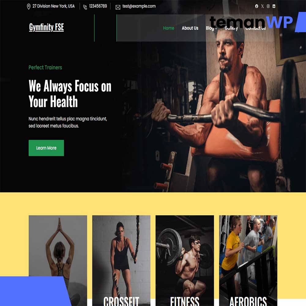 Gymfinity FSE.1.0 – Theme WordPress