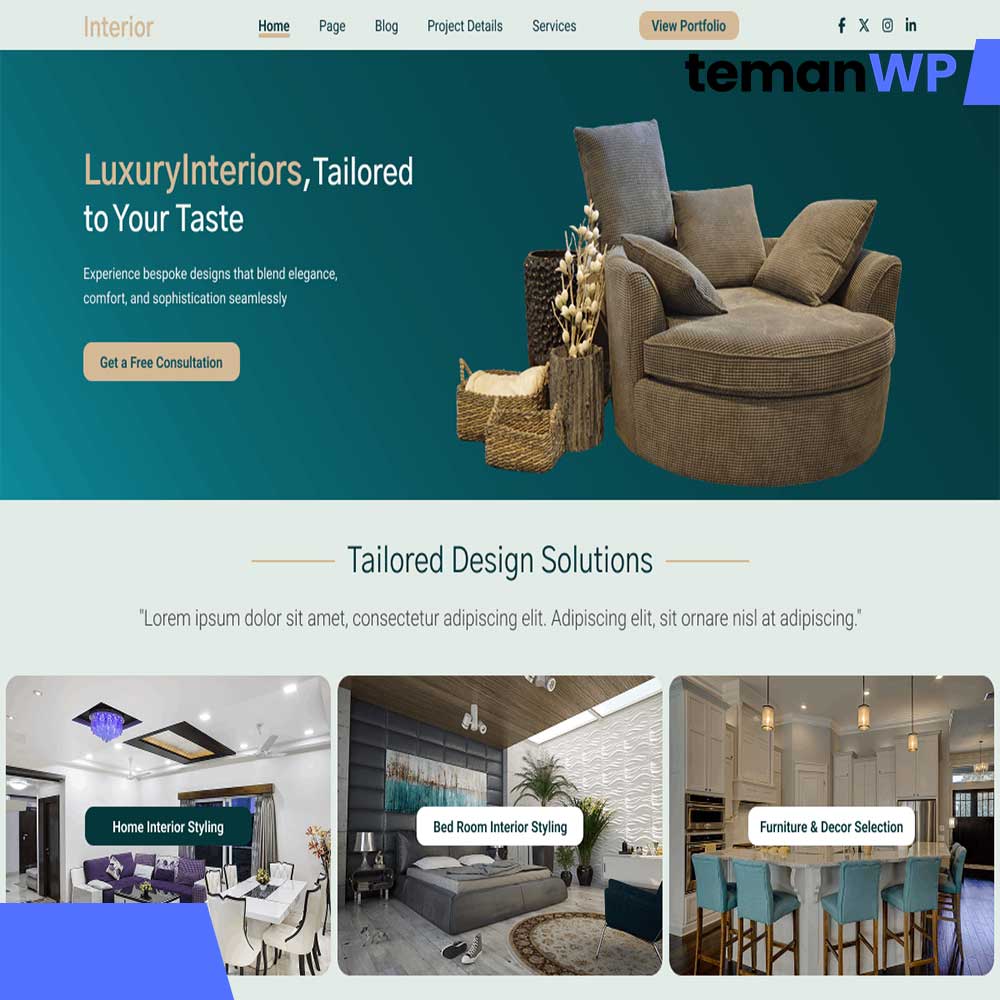 Interior Design Firm – Theme WordPress