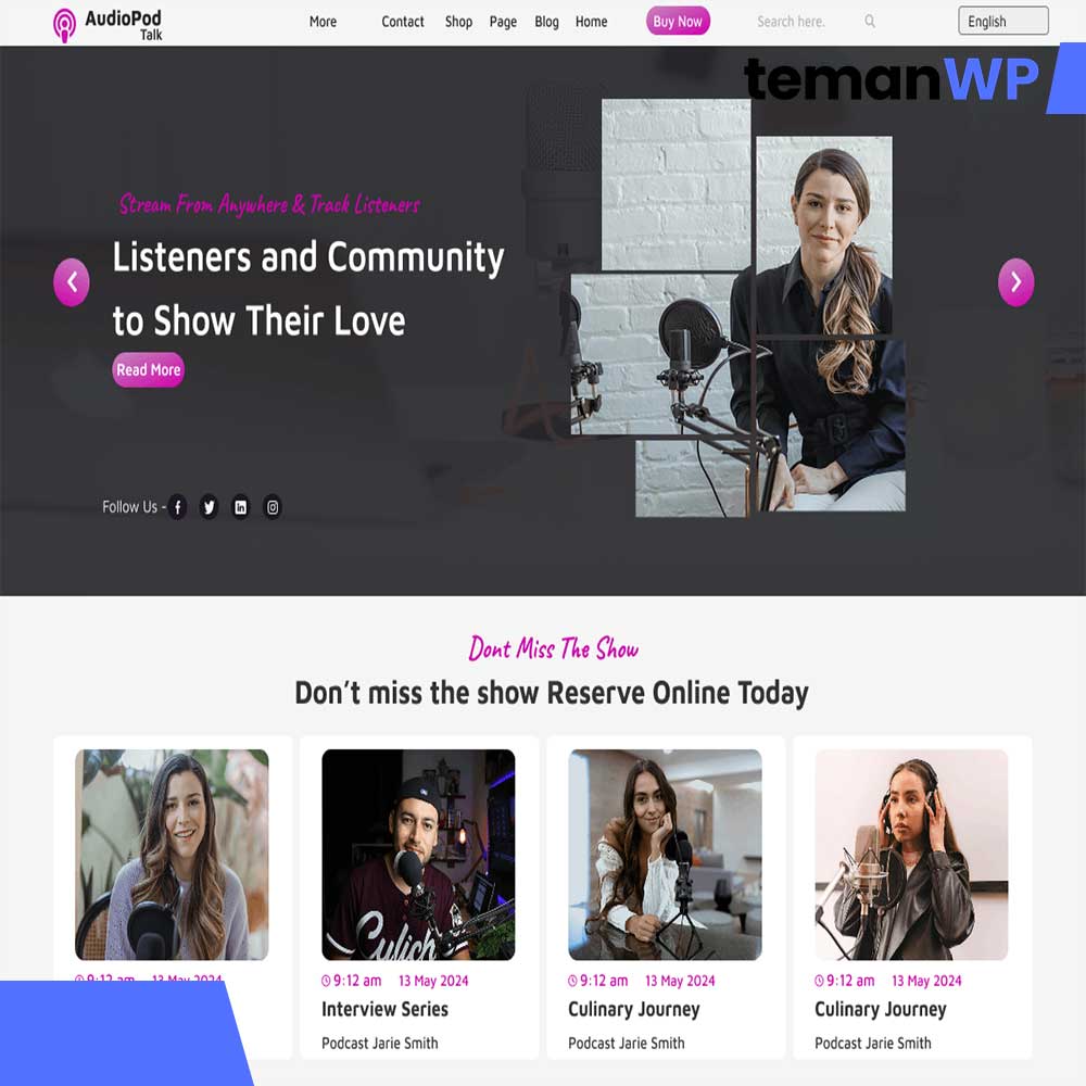 Podcast Streaming – Theme WordPress