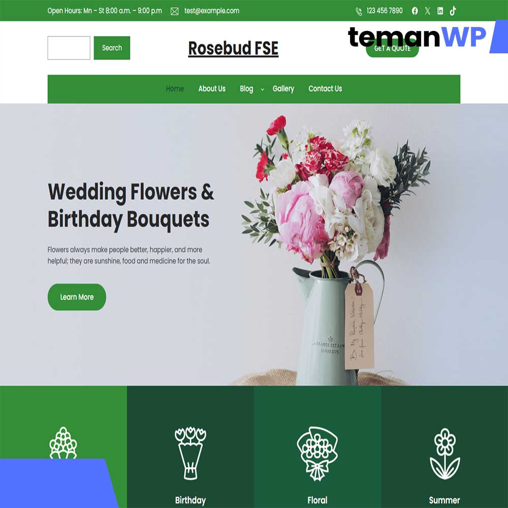 Rosebud FSE.1.0 – Theme WordPress