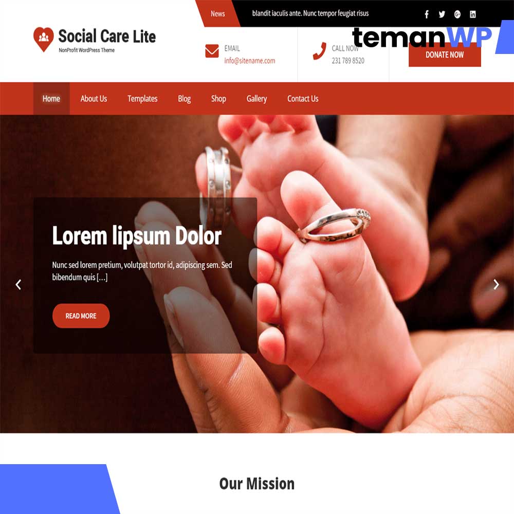 Social Care Lite.1.0 – Theme WordPress